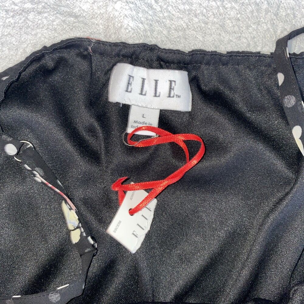 Whimsigoth Floral Pleated Dress Black Polka Dot Midi Romantic Adjustable Straps - Picture 7 of 8